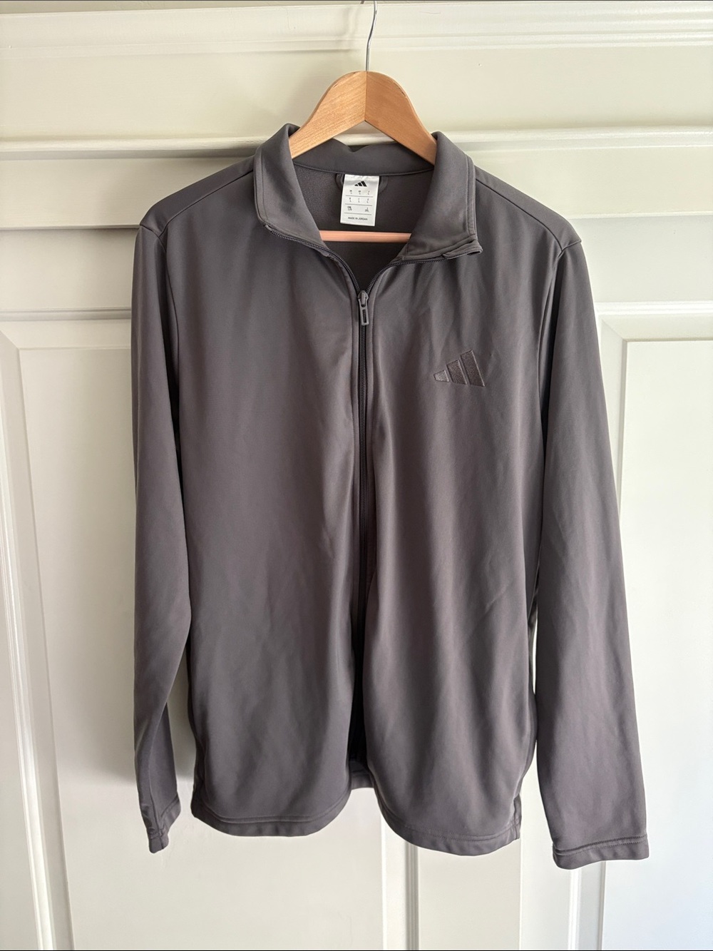adidas Gray Zip-Front Athletic Jacket